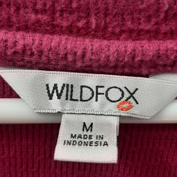 Wildfox Haley Fuchsia Brushed Sweatshirt Medium - Picture 10 of 10